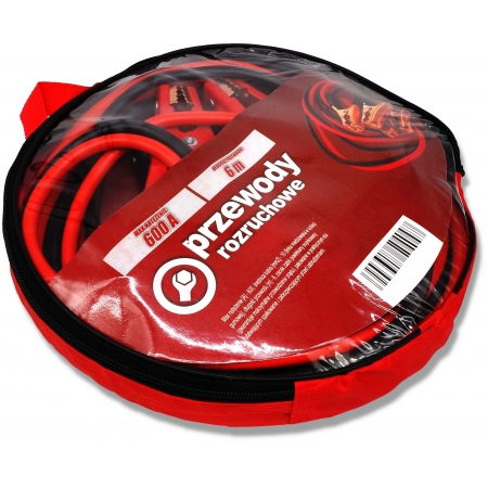 MOCNE PRZEWODY KABLE ROZRUCHOWE 600A 6M 12/24V